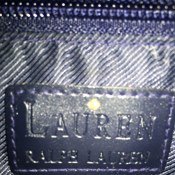 NEW~Lauren Ralph Lauren Denim Handbag**PRICE REDUCED* - Picture 6 of 6